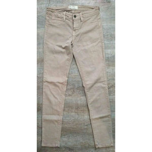 FREE PEOPLE Tan Khaki Colored Low Rise Cotton Stretch Skinny Jeans 26 Rare HTF